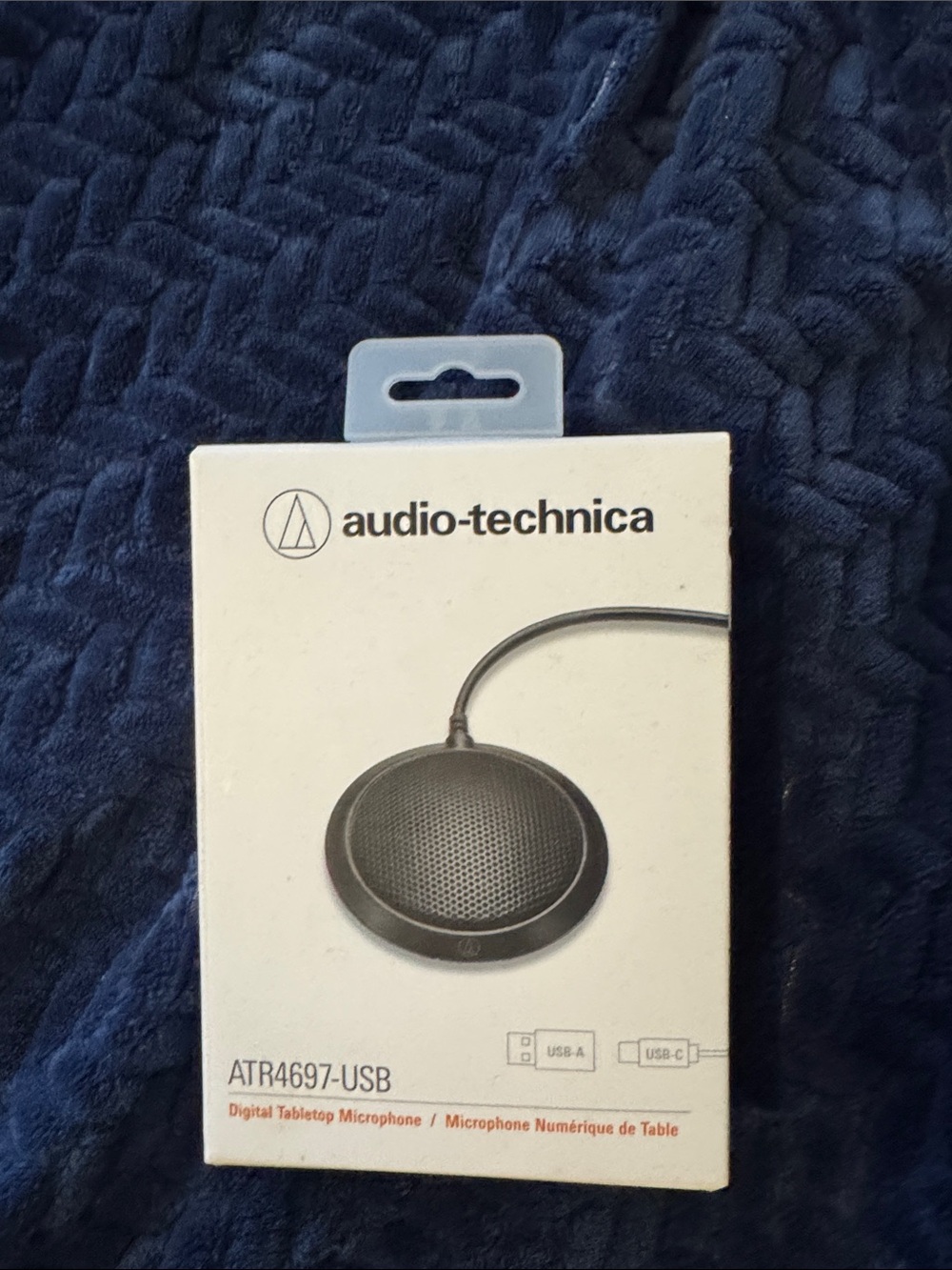 Audio-Technica White Box with Black Microphone Artwork